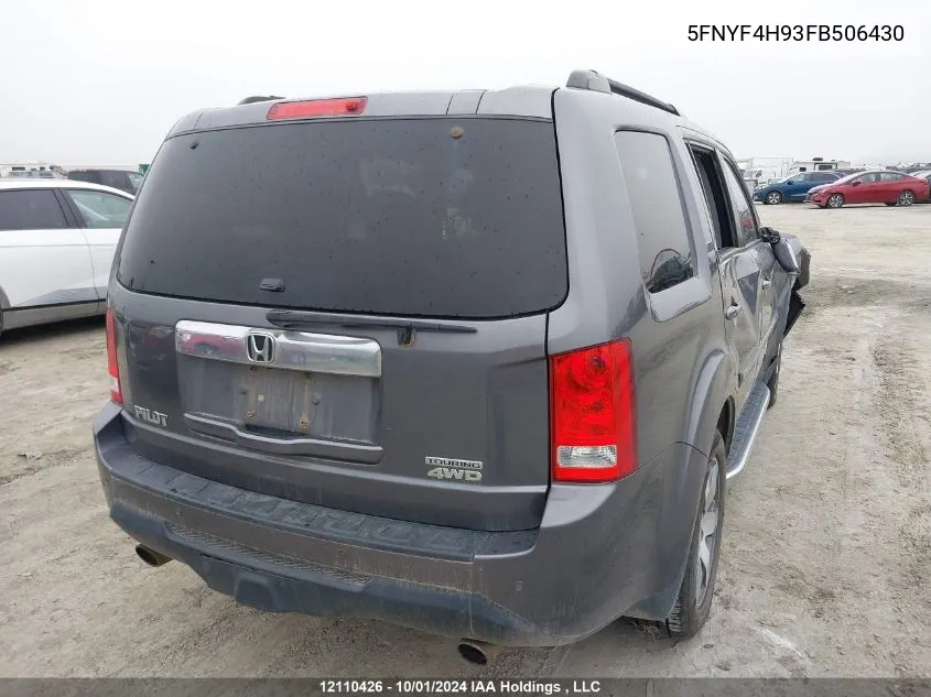 5FNYF4H93FB506430 2015 Honda Pilot Touring