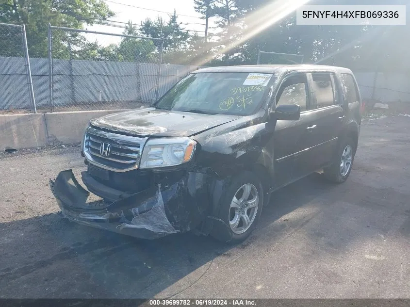 2015 Honda Pilot Ex VIN: 5FNYF4H4XFB069336 Lot: 39699782