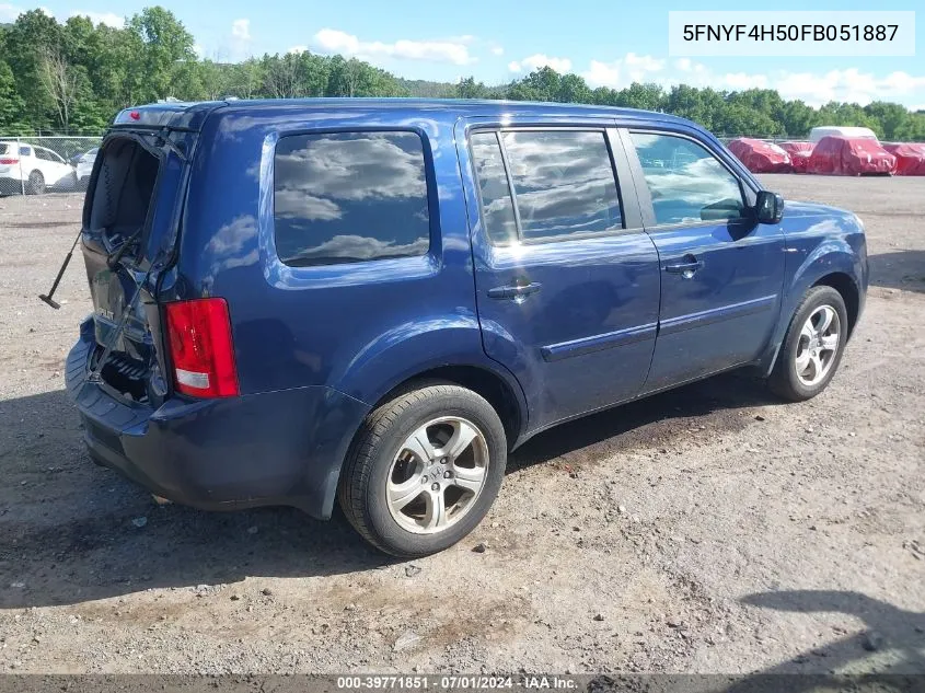 5FNYF4H50FB051887 2015 Honda Pilot Ex-L