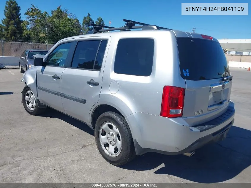 5FNYF4H24FB041109 2015 Honda Pilot Lx