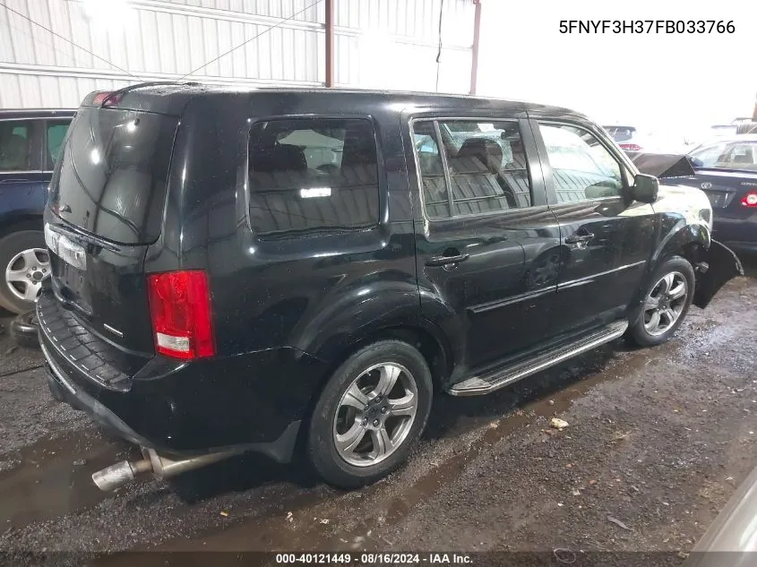 5FNYF3H37FB033766 2015 Honda Pilot Se