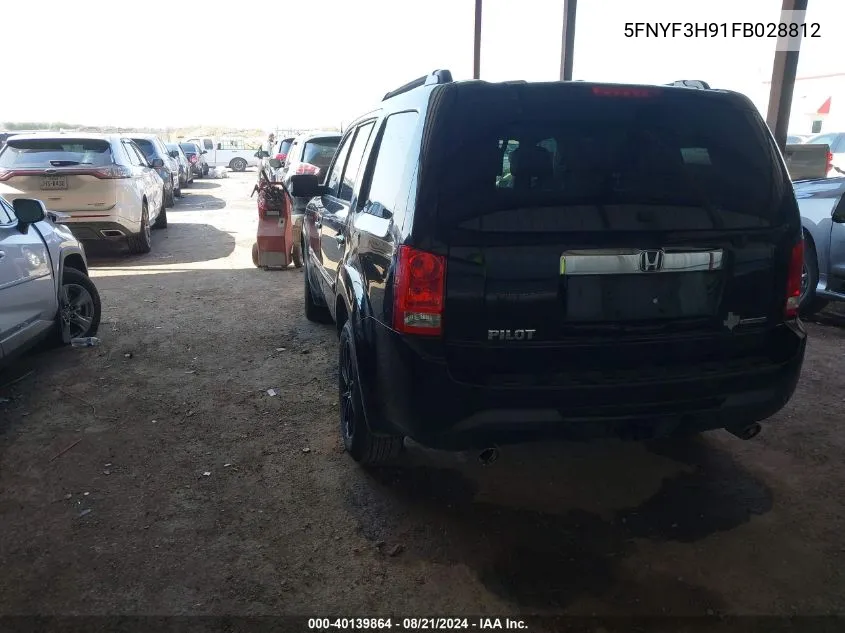 2015 Honda Pilot Touring VIN: 5FNYF3H91FB028812 Lot: 40139864