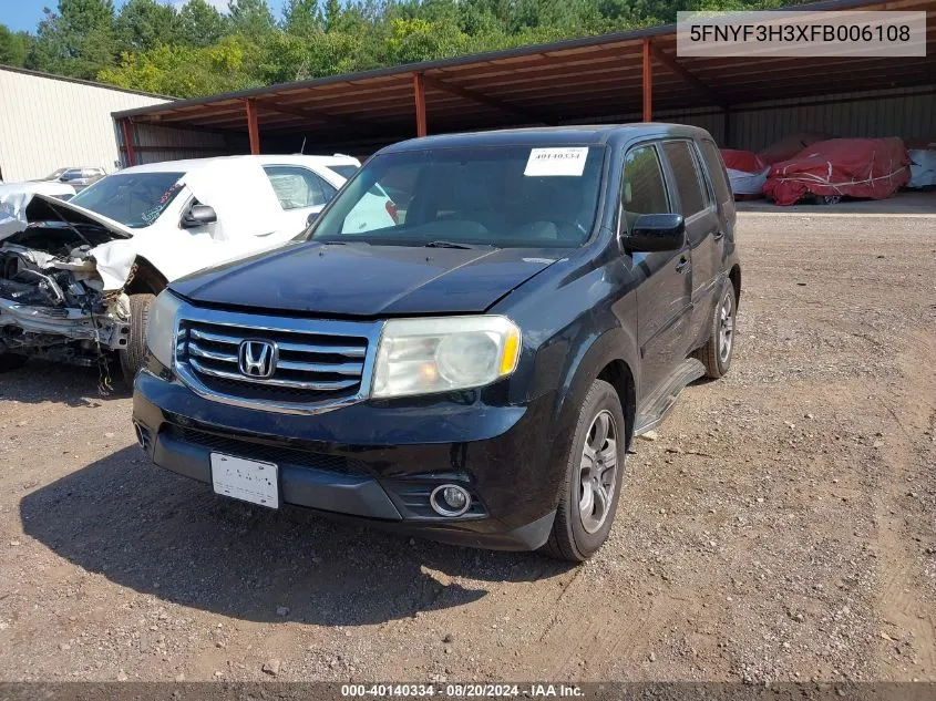 5FNYF3H3XFB006108 2015 Honda Pilot Se