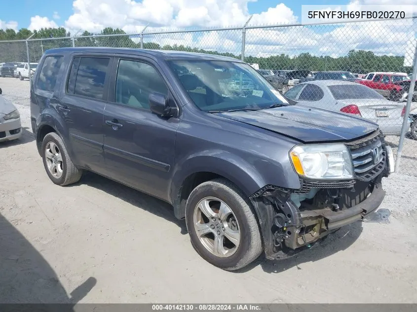 2015 Honda Pilot Ex-L VIN: 5FNYF3H69FB020270 Lot: 40142130