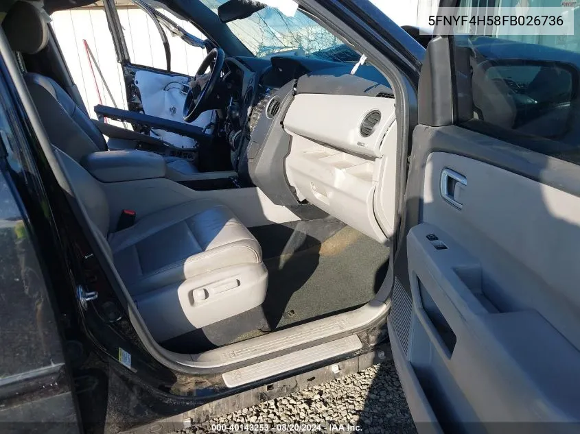 5FNYF4H58FB026736 2015 Honda Pilot Exl