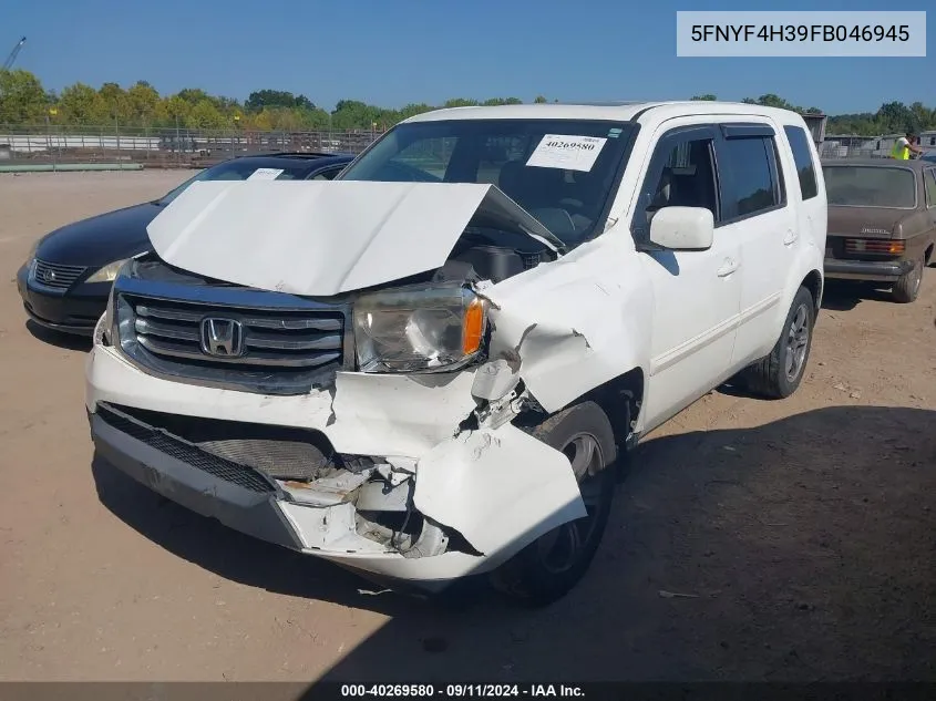 2015 Honda Pilot Se VIN: 5FNYF4H39FB046945 Lot: 40269580