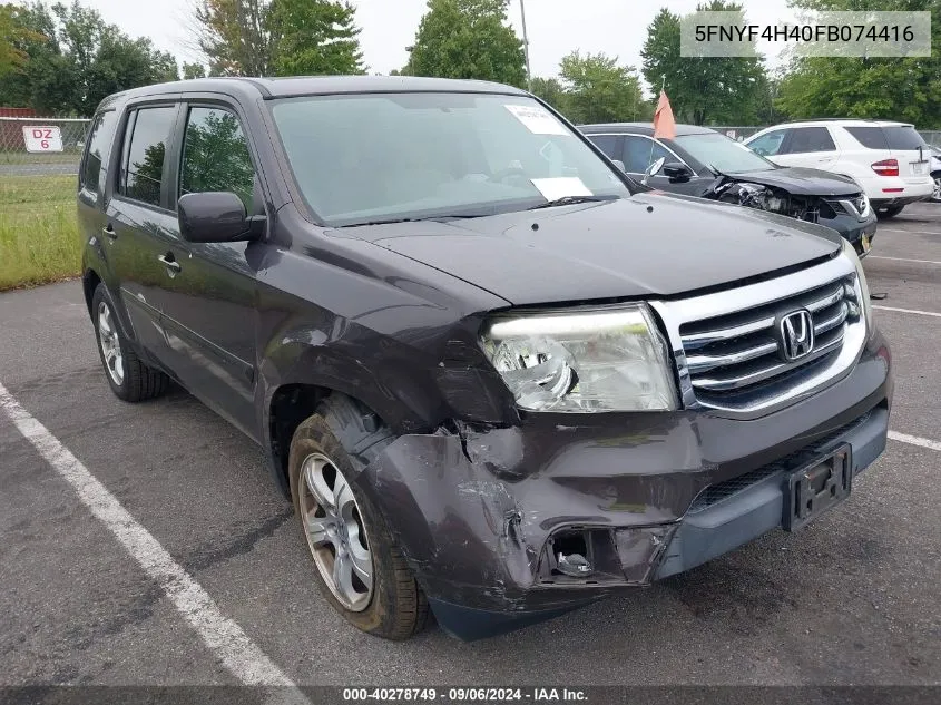 5FNYF4H40FB074416 2015 Honda Pilot Ex