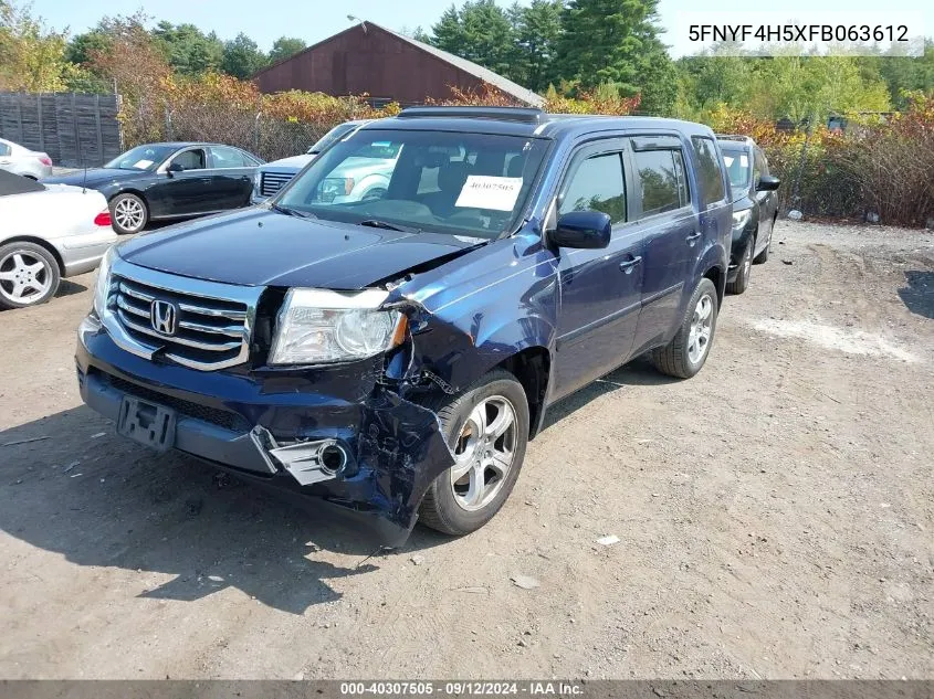 5FNYF4H5XFB063612 2015 Honda Pilot Ex-L