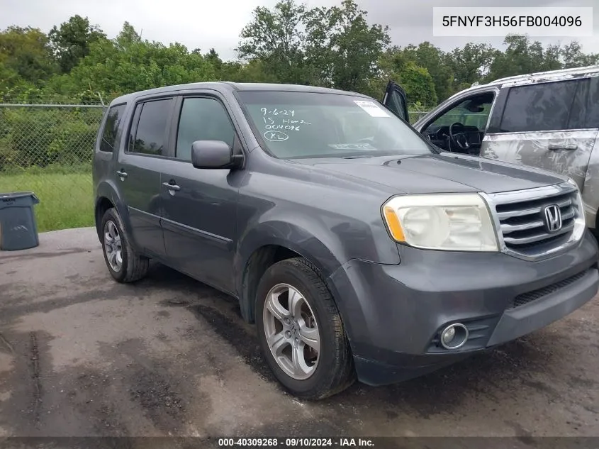 2015 Honda Pilot Ex-L VIN: 5FNYF3H56FB004096 Lot: 40309268