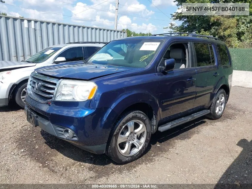 5FNYF4H57FB040188 2015 Honda Pilot Exl