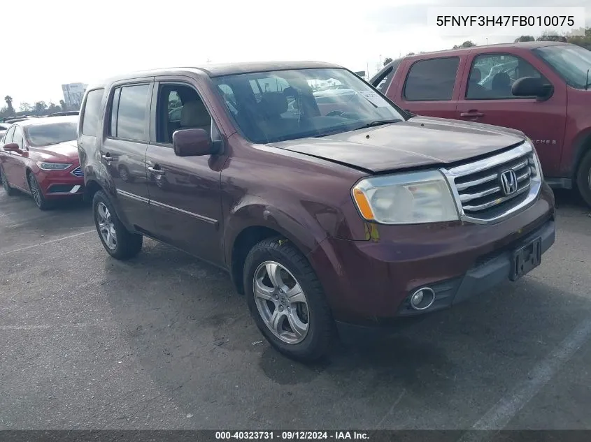 5FNYF3H47FB010075 2015 Honda Pilot Ex