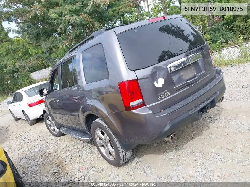 5FNYF3H59FB010975 2015 Honda Pilot Ex-L