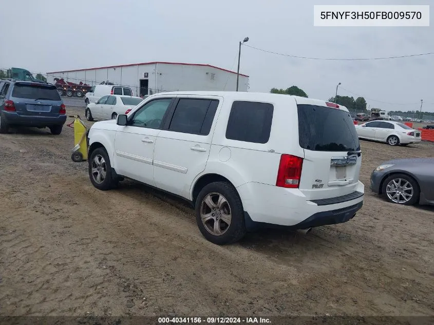 2015 Honda Pilot Ex-L VIN: 5FNYF3H50FB009570 Lot: 40341156