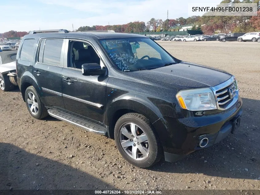 2015 Honda Pilot Touring VIN: 5FNYF4H96FB001238 Lot: 40726204