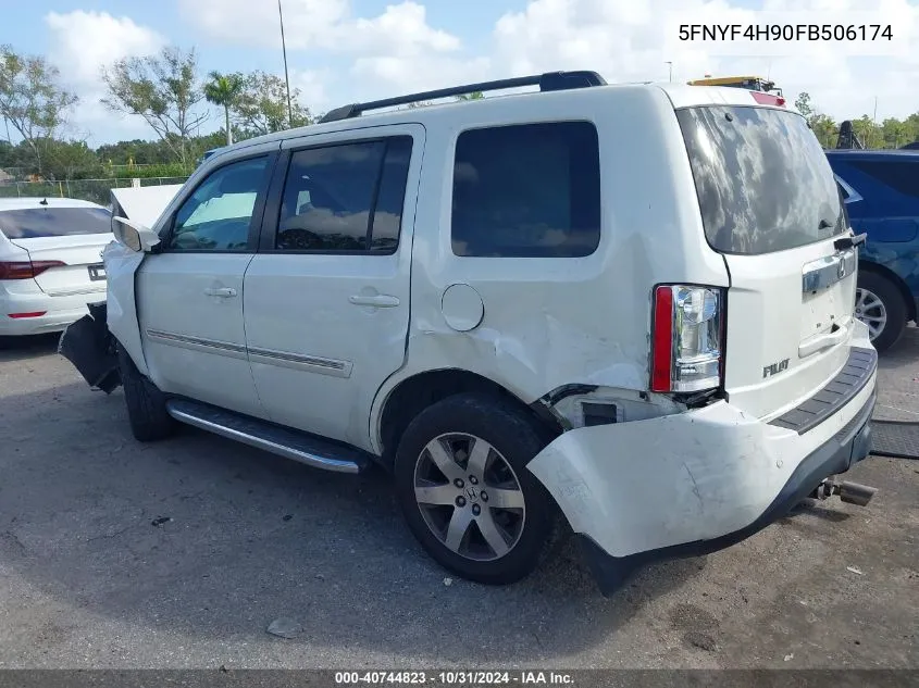 2015 Honda Pilot Touring VIN: 5FNYF4H90FB506174 Lot: 40744823