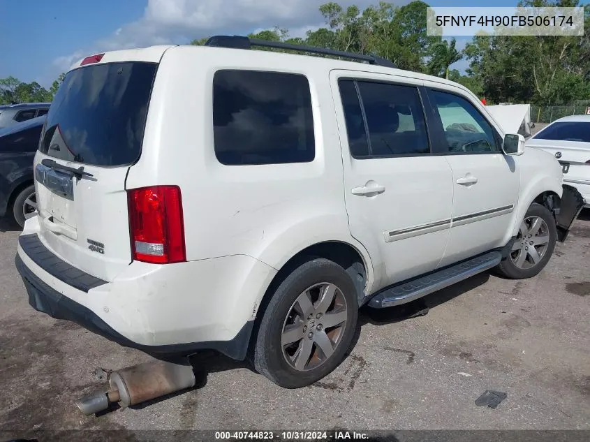 2015 Honda Pilot Touring VIN: 5FNYF4H90FB506174 Lot: 40744823