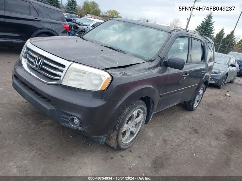 2015 Honda Pilot Ex-L VIN: 5FNYF4H74FB049237 Lot: 40754034