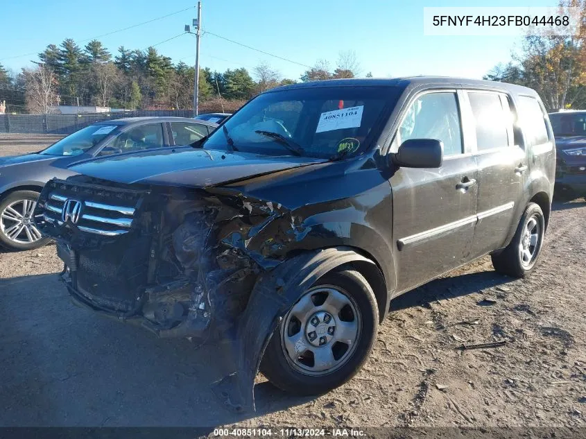 5FNYF4H23FB044468 2015 Honda Pilot Lx