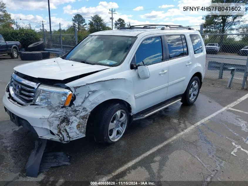 2015 Honda Pilot Ex-L VIN: 5FNYF4H57FB041602 Lot: 40855828