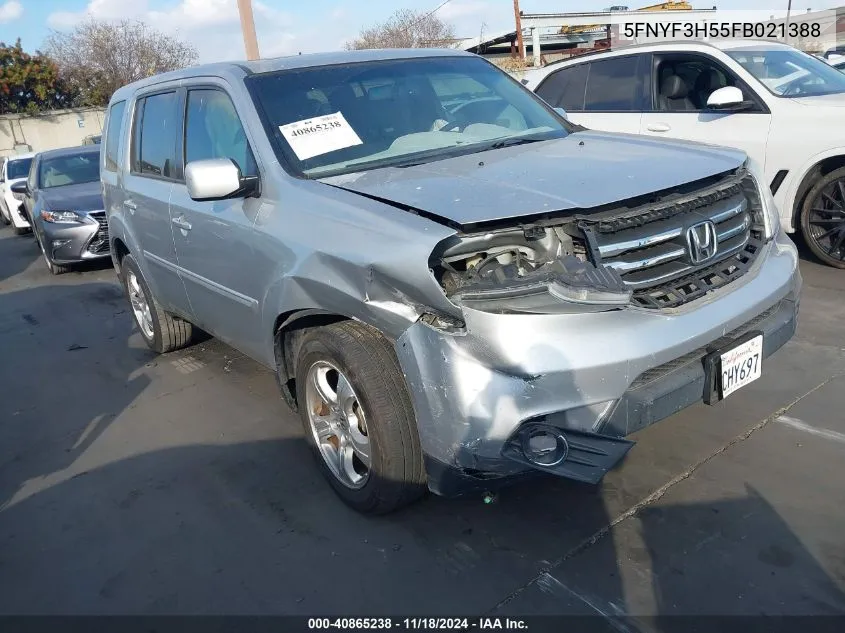 5FNYF3H55FB021388 2015 Honda Pilot Exl