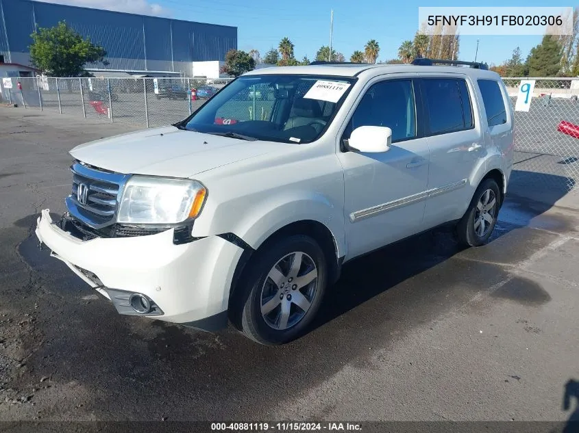 2015 Honda Pilot Touring VIN: 5FNYF3H91FB020306 Lot: 40881119