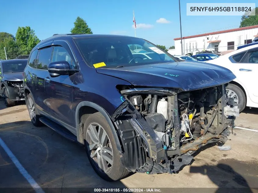 2016 Honda Pilot Touring VIN: 5FNYF6H95GB118824 Lot: 39418185