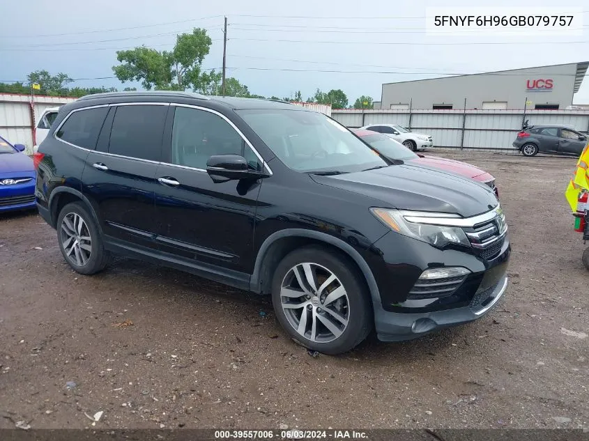 2016 Honda Pilot Touring VIN: 5FNYF6H96GB079757 Lot: 39557006