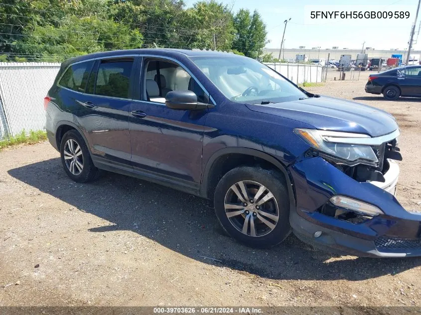 5FNYF6H56GB009589 2016 Honda Pilot Exl