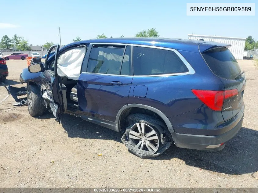 2016 Honda Pilot Exl VIN: 5FNYF6H56GB009589 Lot: 39703626