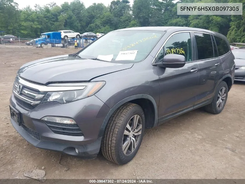 2016 Honda Pilot Ex-L VIN: 5FNYF6H5XGB097305 Lot: 39847302