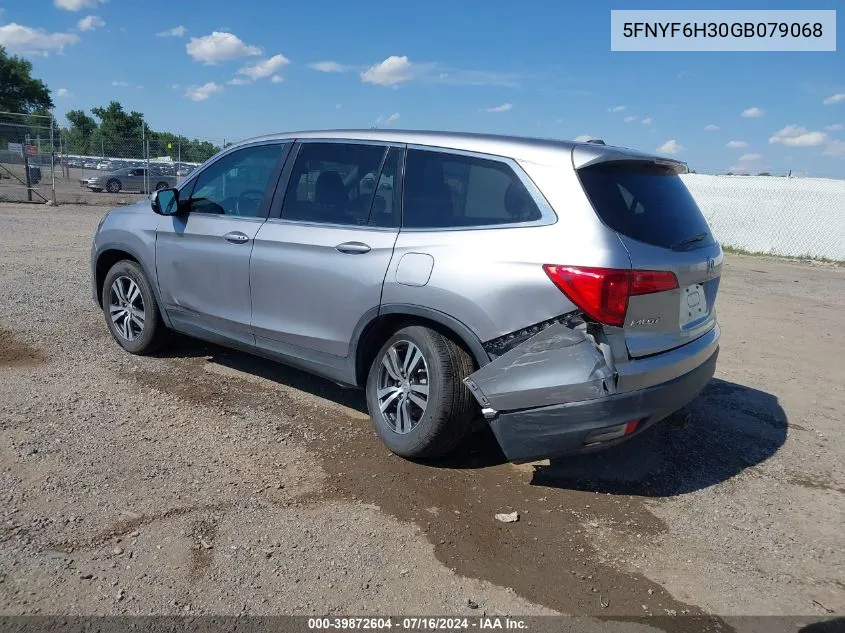 2016 Honda Pilot Ex VIN: 5FNYF6H30GB079068 Lot: 39872604