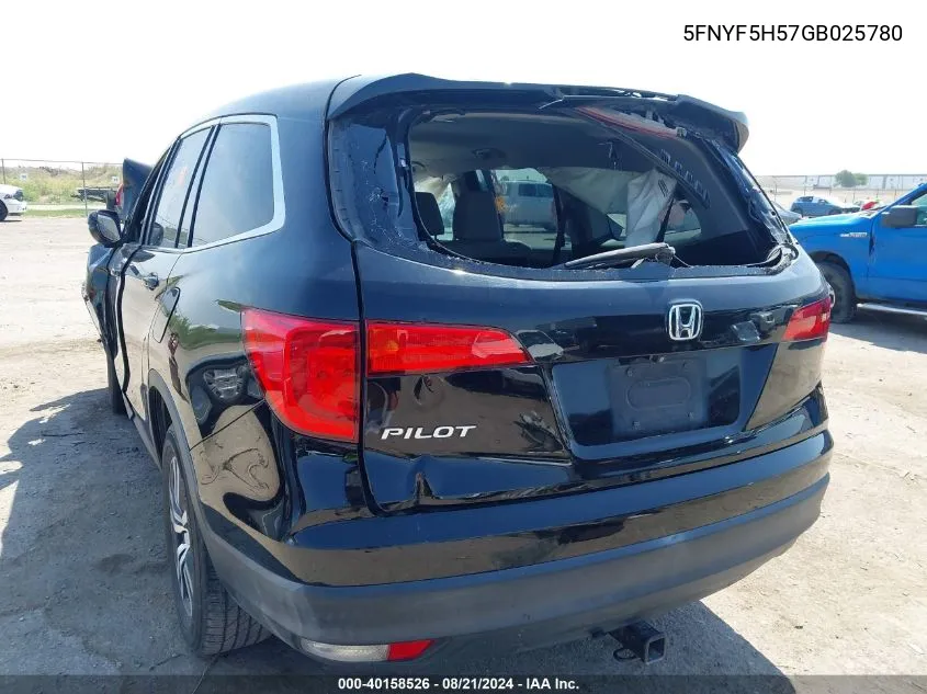 5FNYF5H57GB025780 2016 Honda Pilot Exl