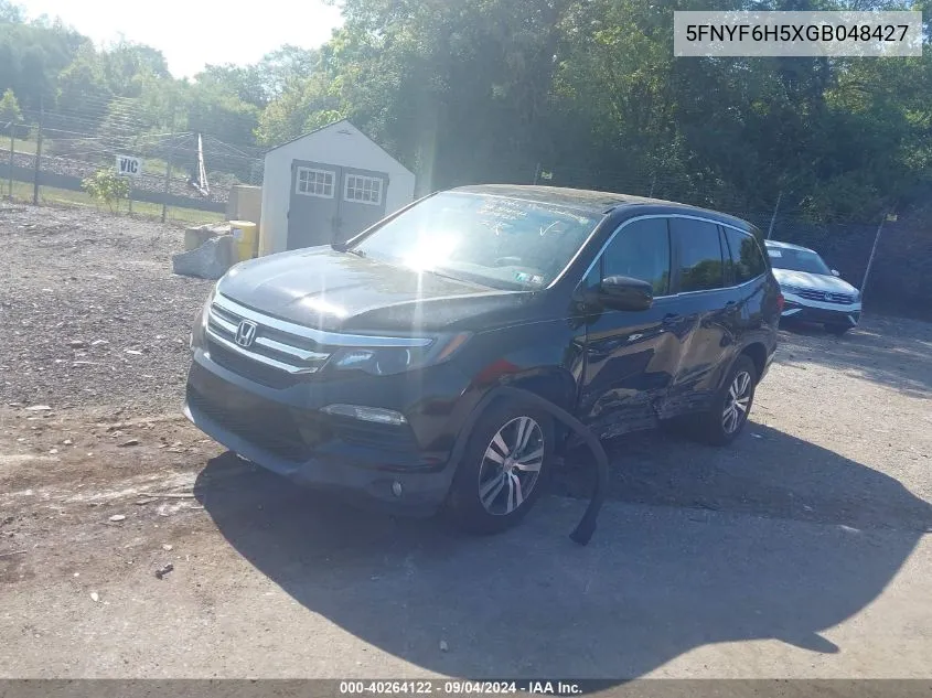 2016 Honda Pilot Exl VIN: 5FNYF6H5XGB048427 Lot: 40264122