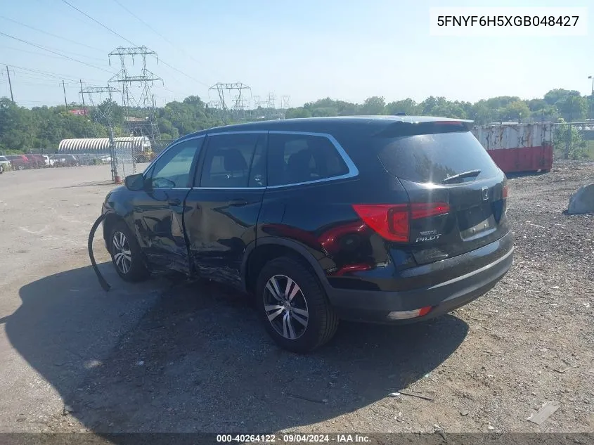 2016 Honda Pilot Exl VIN: 5FNYF6H5XGB048427 Lot: 40264122