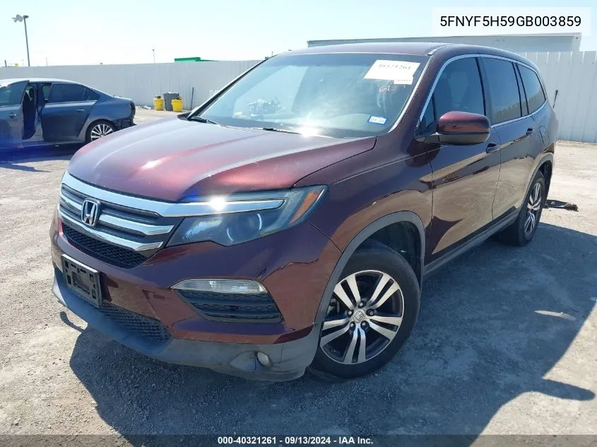 5FNYF5H59GB003859 2016 Honda Pilot Exl