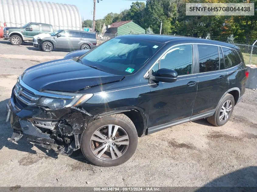 2016 Honda Pilot Exl VIN: 5FNYF6H57GB064438 Lot: 40340794