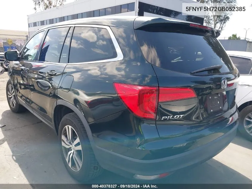 5FNYF5H72GB052385 2016 Honda Pilot Ex-L