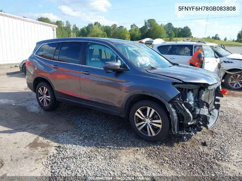 2016 Honda Pilot Ex-L VIN: 5FNYF6H78GB083808 Lot: 40487894