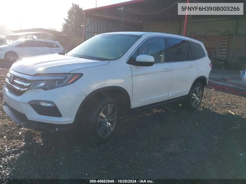 2016 Honda Pilot Ex VIN: 5FNYF6H39GB003266 Lot: 40682948