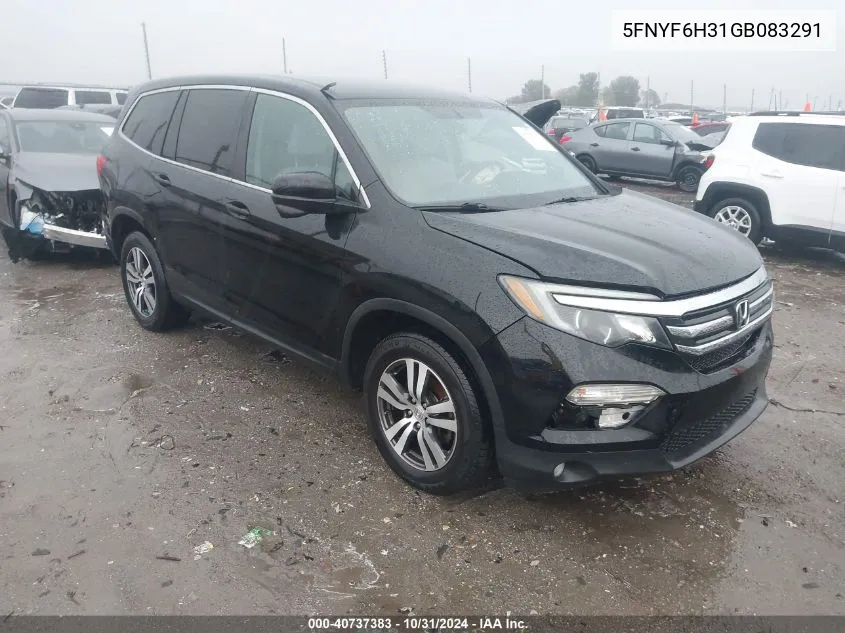 2016 Honda Pilot Ex VIN: 5FNYF6H31GB083291 Lot: 40737383