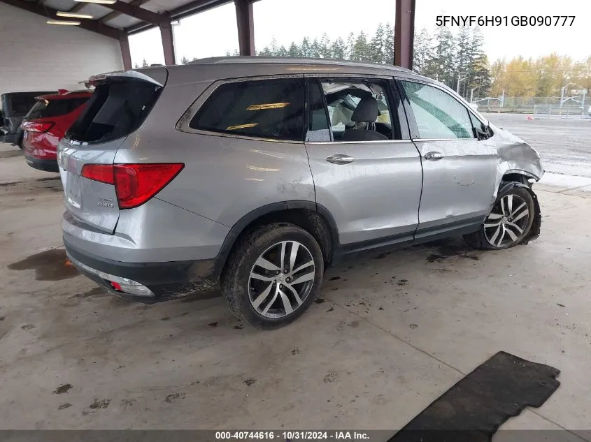 2016 Honda Pilot Touring VIN: 5FNYF6H91GB090777 Lot: 40744616