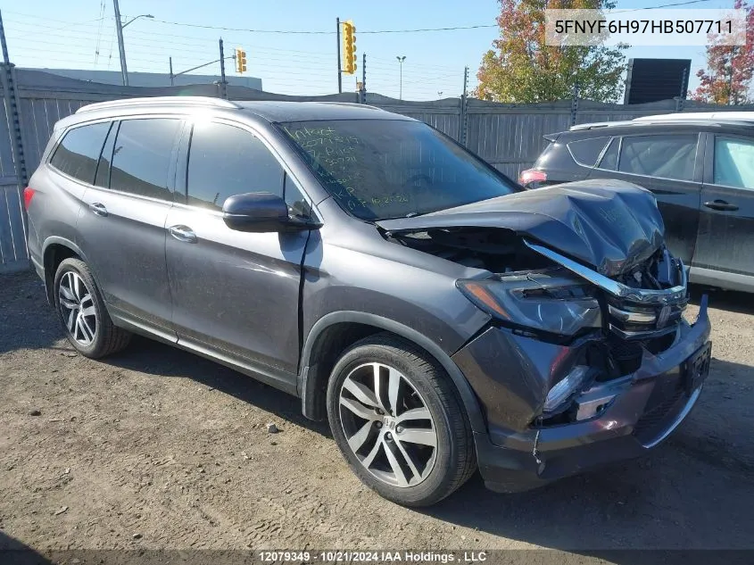 2017 Honda Pilot VIN: 5FNYF6H97HB507711 Lot: 12079349