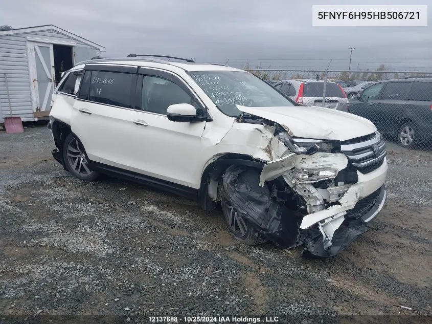 2017 Honda Pilot VIN: 5FNYF6H95HB506721 Lot: 12137688