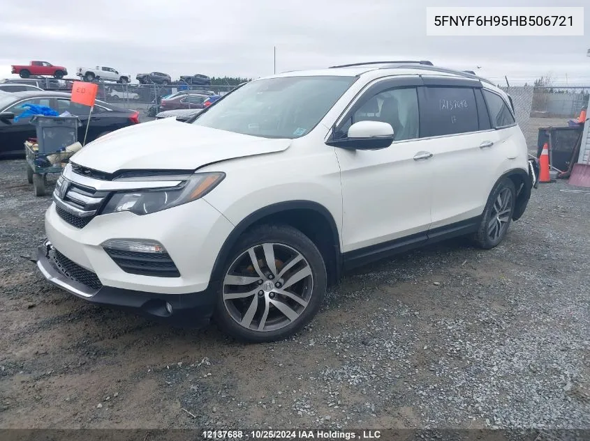 2017 Honda Pilot VIN: 5FNYF6H95HB506721 Lot: 12137688