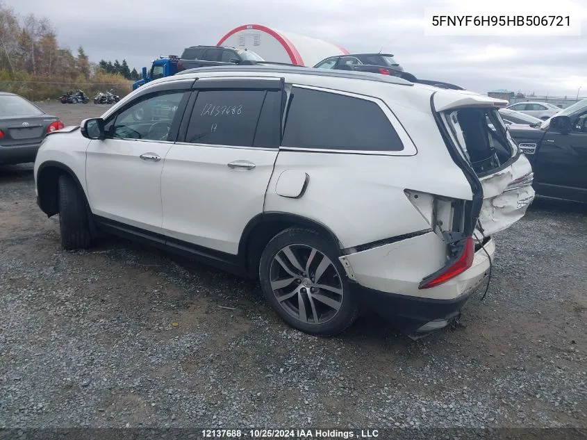 2017 Honda Pilot VIN: 5FNYF6H95HB506721 Lot: 12137688