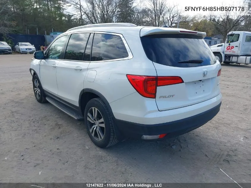 2017 Honda Pilot VIN: 5FNYF6H85HB507178 Lot: 12147622