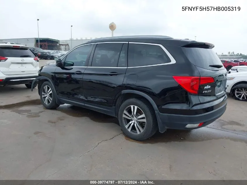 5FNYF5H57HB005319 2017 Honda Pilot Ex-L