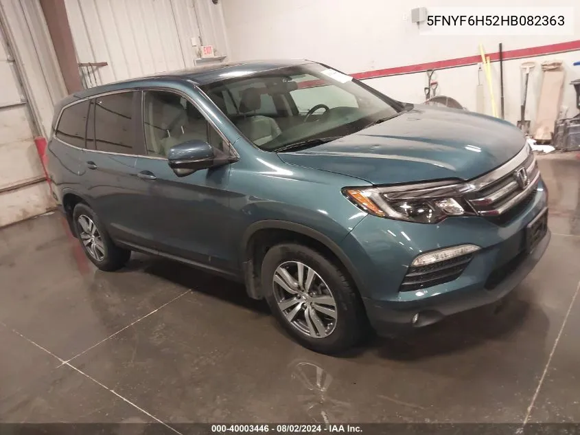 2017 Honda Pilot Ex-L VIN: 5FNYF6H52HB082363 Lot: 40003446