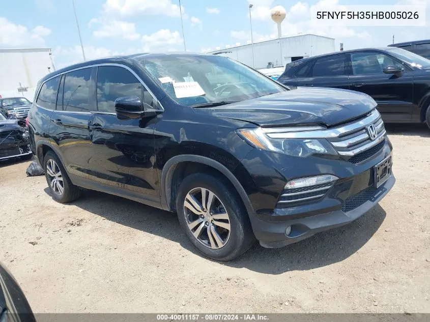 5FNYF5H35HB005026 2017 Honda Pilot Ex