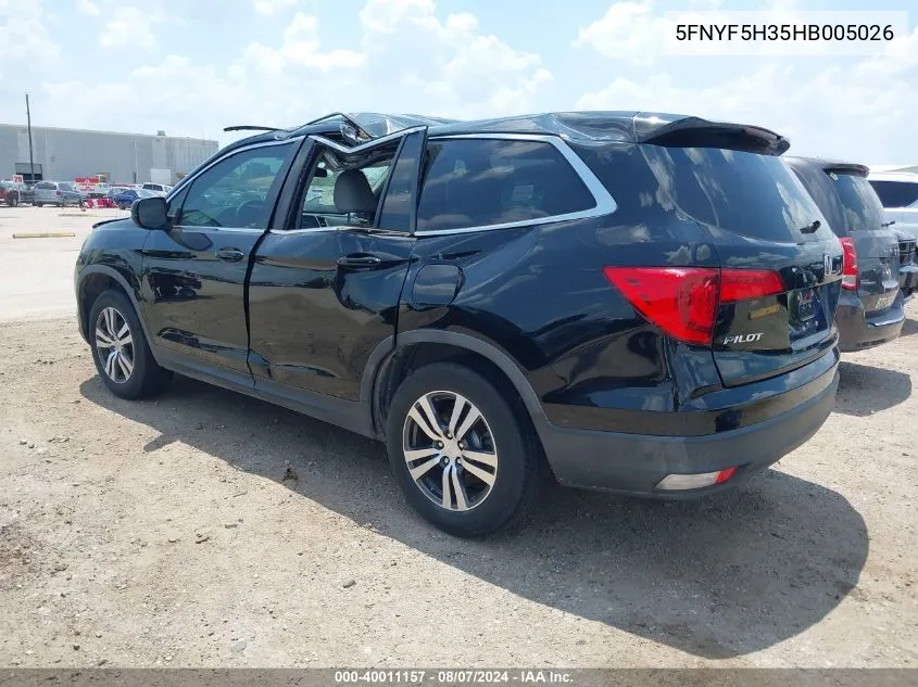 5FNYF5H35HB005026 2017 Honda Pilot Ex